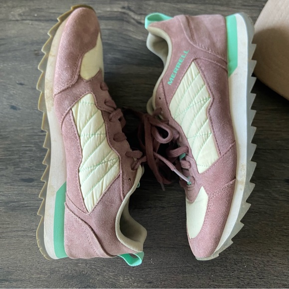 Merrell Alpine Sport Women’s Off White Burlwood Sneaker Size 9 and CC Ball Cap - Picture 5 of 14